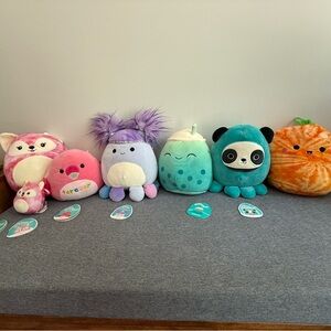 Squishmallows Plush Toy Set - Pink, Purple, Blue, Orange